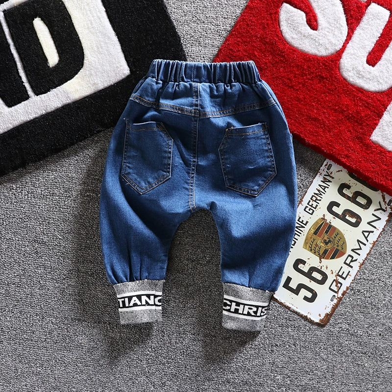 Quần jeans bé trai xuân 2019 mới quần trẻ em nước ngoài 1234 tuổi bé xuân và quần bé trai mùa thu phiên bản Hàn Quốc - Quần jean