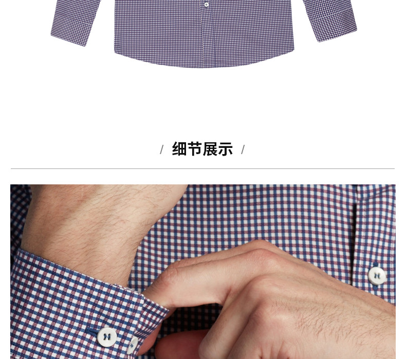 Jinba áo dài tay mùa thu và cotton mùa đông miễn phí kẻ sọc dài tay chính thống áo sơ mi tay ngắn