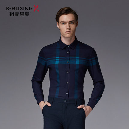 劲霸男士衬衣秋季新品商务时尚衬衫长袖衬衫|FAGL3540