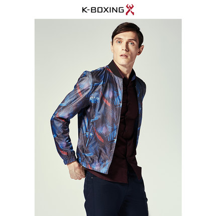 【专柜新品】劲霸2018春季棕榈叶轻薄夏日茄克男|VKXA1215