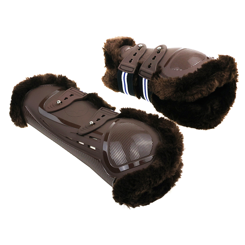 No. 14 Obstacle Horse Leg Protectors, Pu Shell with High-Quality Imitation Wool Padding, Protect the Horse's Legs, Especially Soft
