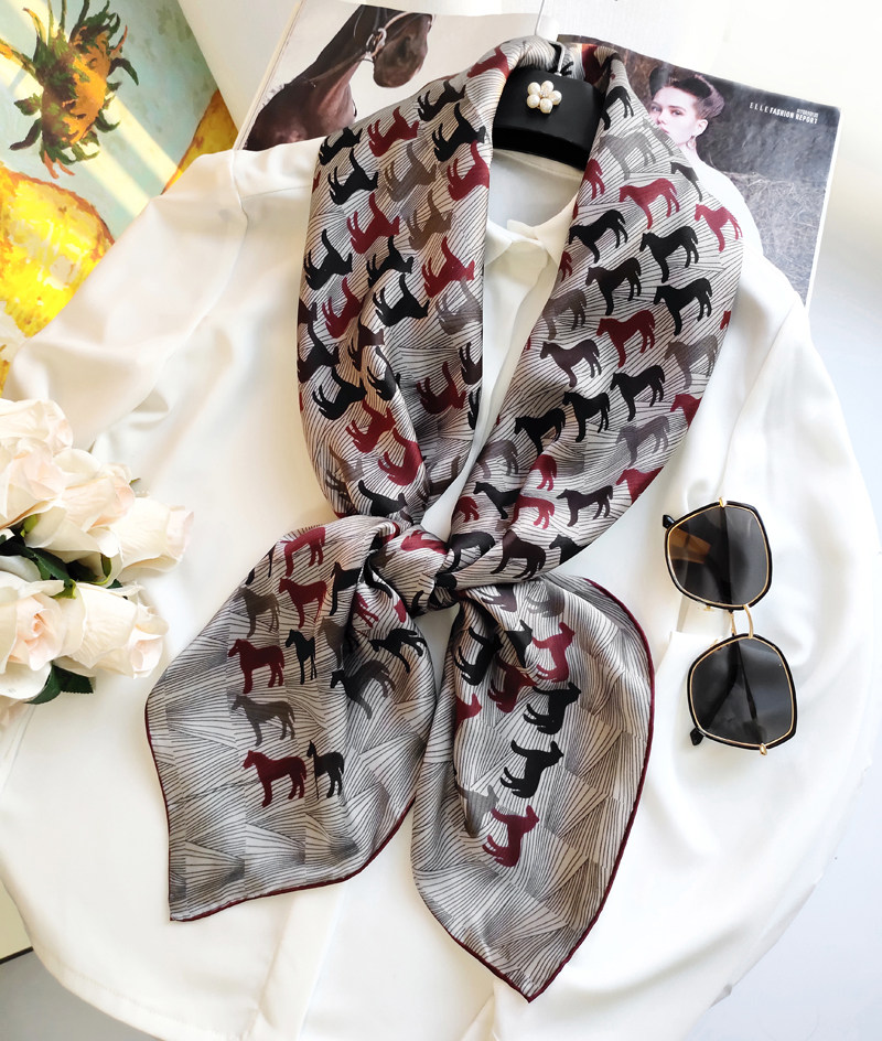 A new silk scarf 110cm silk shawl silk silk silk silk scarf in 2023