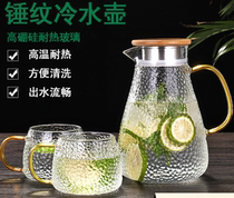 heat-resistin Glass Jug cup set with Lid Ice Tea Water juice
