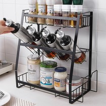 Three layer iron seasoning rack kitchen storage rack置物架