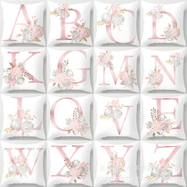 Pink letters Cushion Cover Printed Pillow case soft case