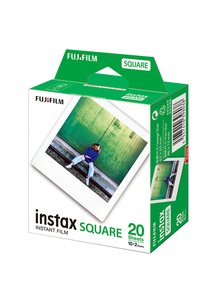 Fujifilm/Instax Square Photo Paper Sq10/6/Sp3 Instant Imaging Fast Display Film/Black and White/White Border Instax Square Photo Paper