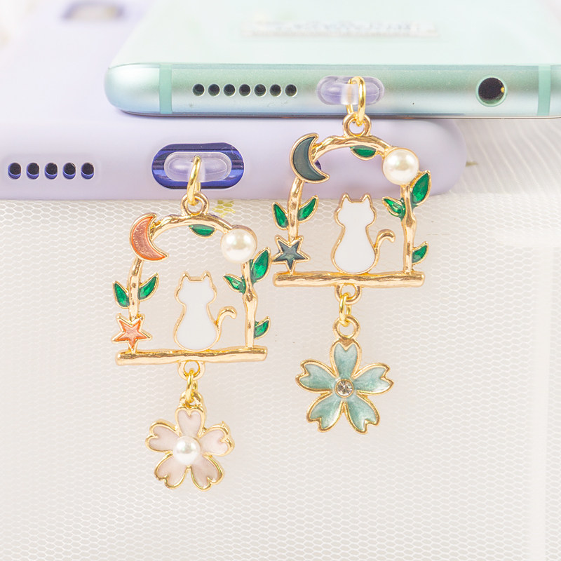 Cute for Huawei p30 dust-proof plug nova8 charging port plug Apple data plug Android phone hole anti-gray