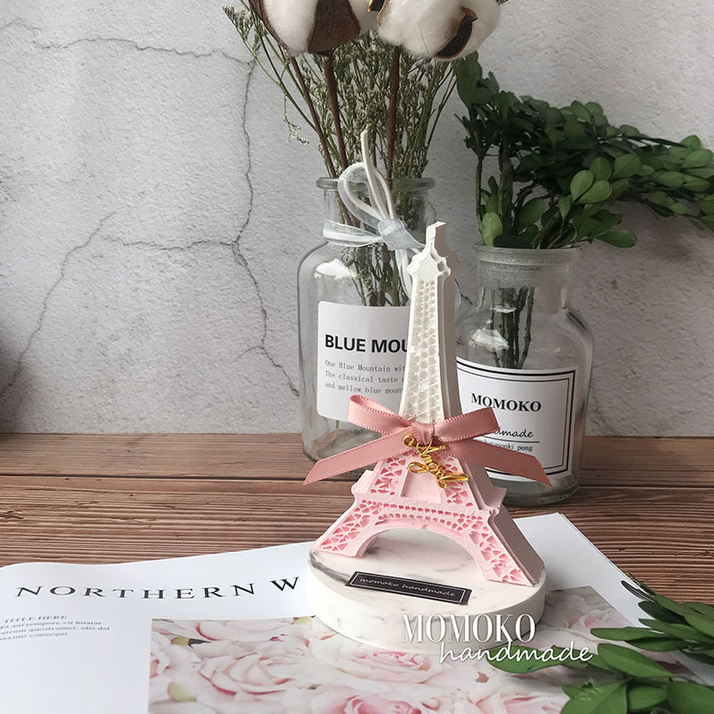 Aromatherapy gypsum ins net red Paris Tower car aromatherapy car center console diffuser French gift customization