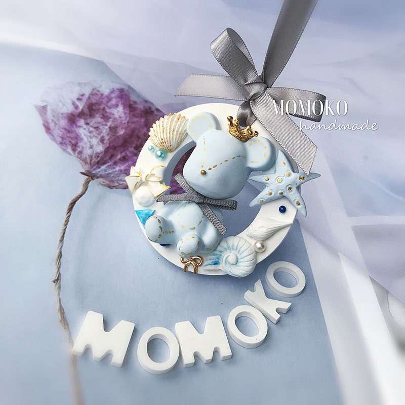 MOMOKO custom ins ocean wind aromatherapy gypsum pendant fragrance expansion stone car indoor aromatherapy gift with souvenir
