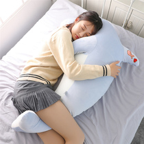  Dolphin plush toy doll Cute bed sleeping pillow Ragdoll doll long pillow Birthday gift girl