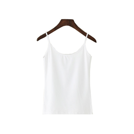 Solid color small camisole women's cotton slim fit and thin all-match 1-2 summer women's student tops bottoming shirts