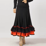 Новая большая большая красная танцевальная юбка танцевальная юбка вальц длинная юбка лиса танцевальная юбка латинская длинная юбка