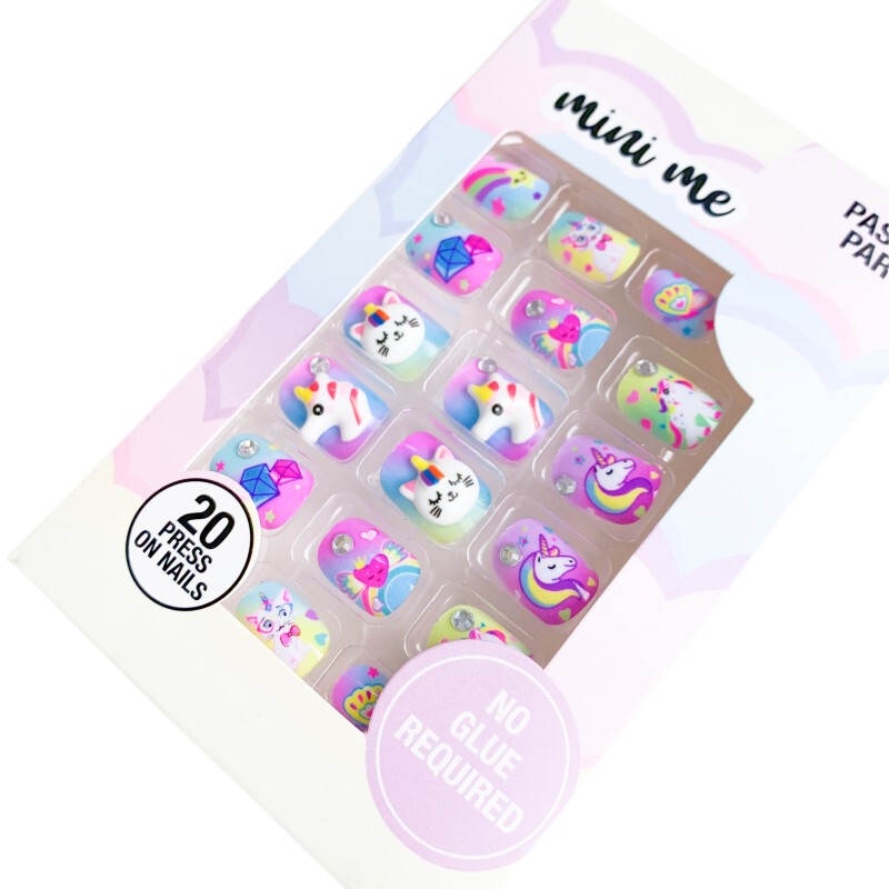 Export Children's Nail Stickers Unicorn Glitter Nail Art Self-Adhesive 3-12 Years Old Nail Stickers Year of the Horse New Year Gift