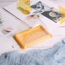 Large cake roll box Swiss roll tiger skin roll cut piece box baking cake West transparent box