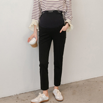 Pregnant Woman Pants Spring Autumn Outwear Long Pants Fashion Black 100 Hitch Slim Stretch Toabdominal Casual Pregnancy Pencil Pants