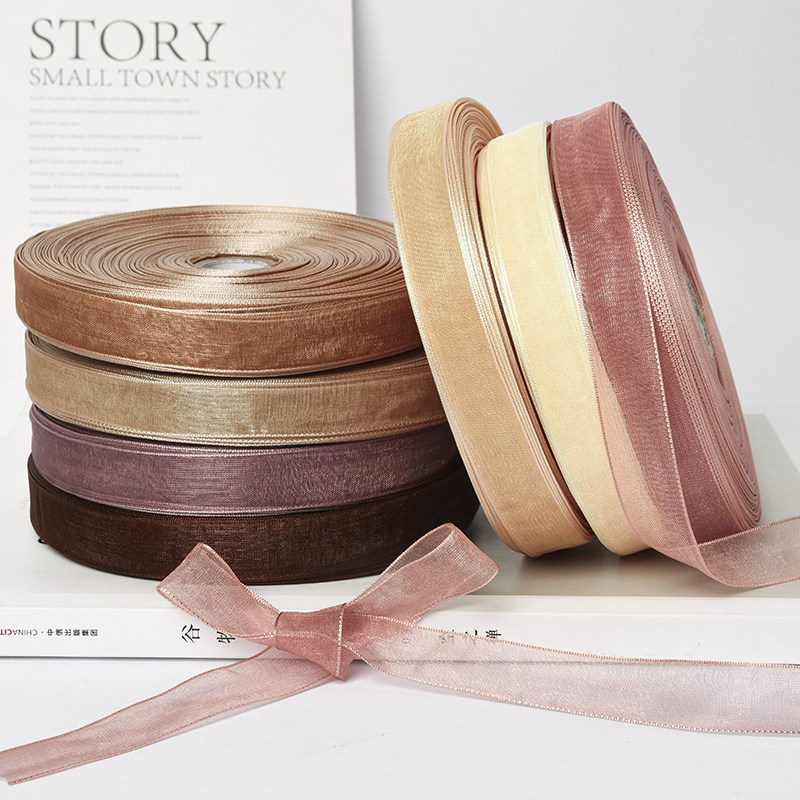 1 5cm thick edge yarn snow yarn with hook hat transparent yarn with bouquet gift box packaging decorative ribbon diy hair band