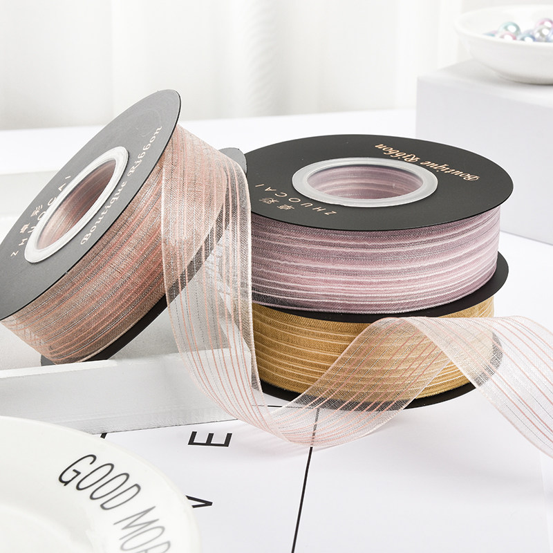 Flowers baking silk with ribbons ribbons Valentine's Day gift Gift Wrapping Handmade Diy Decoration Fairy Veil