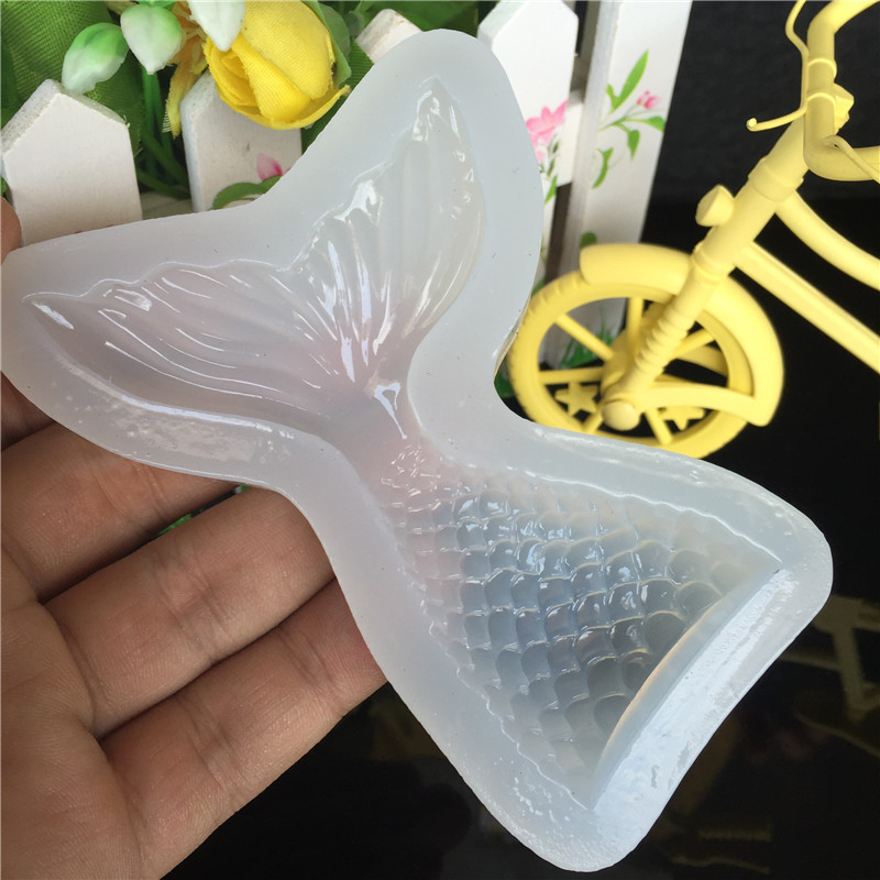 Crystal Epoxy DIY handmade làm đồ trang sức làm điện thoại di động vỏ mặt dây chuyền vòng cổ mặt dây chuyền gương kích thước khuôn cá khay làm bánh