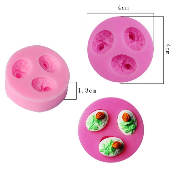 DIY khuôn mẫu Giống hoa hồng hoa cúc fondant silicone lỏng silicone khuôn mềm đất sét thủ công trang trí xà phòng khuôn bánh tart