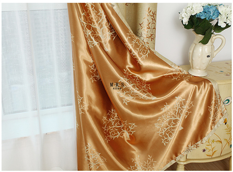 Rèm vải phong cách châu Âu đầy đủ che bóng phòng khách phòng ngủ nghiên cứu cửa sổ dày lên tùy chỉnh hoàn thành rèm vải - Phụ kiện rèm cửa khung treo rèm nhựa