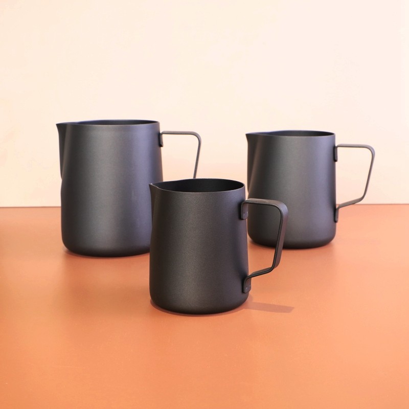 Bar utensils black frosted flower jar