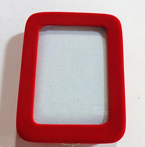 Box Gift Box Glass Surface Metal Buckle Red Flocking Box Jewelry Box Guzheng Nail Box Large