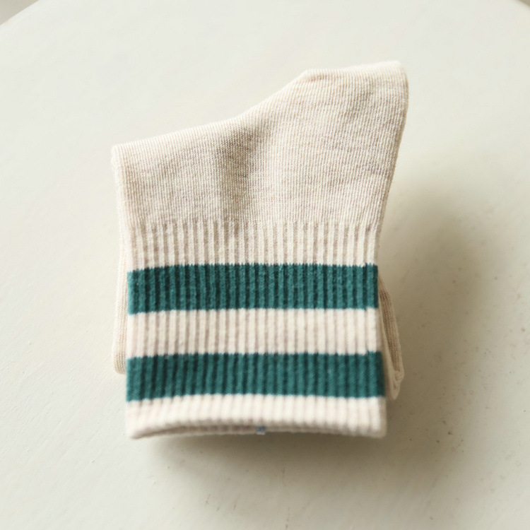 Vớ cotton đại học nữ phiên bản Hàn Quốc của phụ nữ vớ cotton mỏng hai sọc thanh nữ vớ mùa xuân và mùa hè học sinh vớ tất cao cổ đến gối