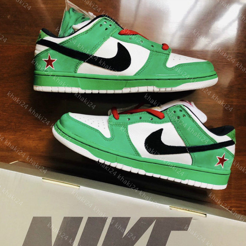 Khaki24 Nike Dunk SB low Heineken 喜力白綠低幫304292-302