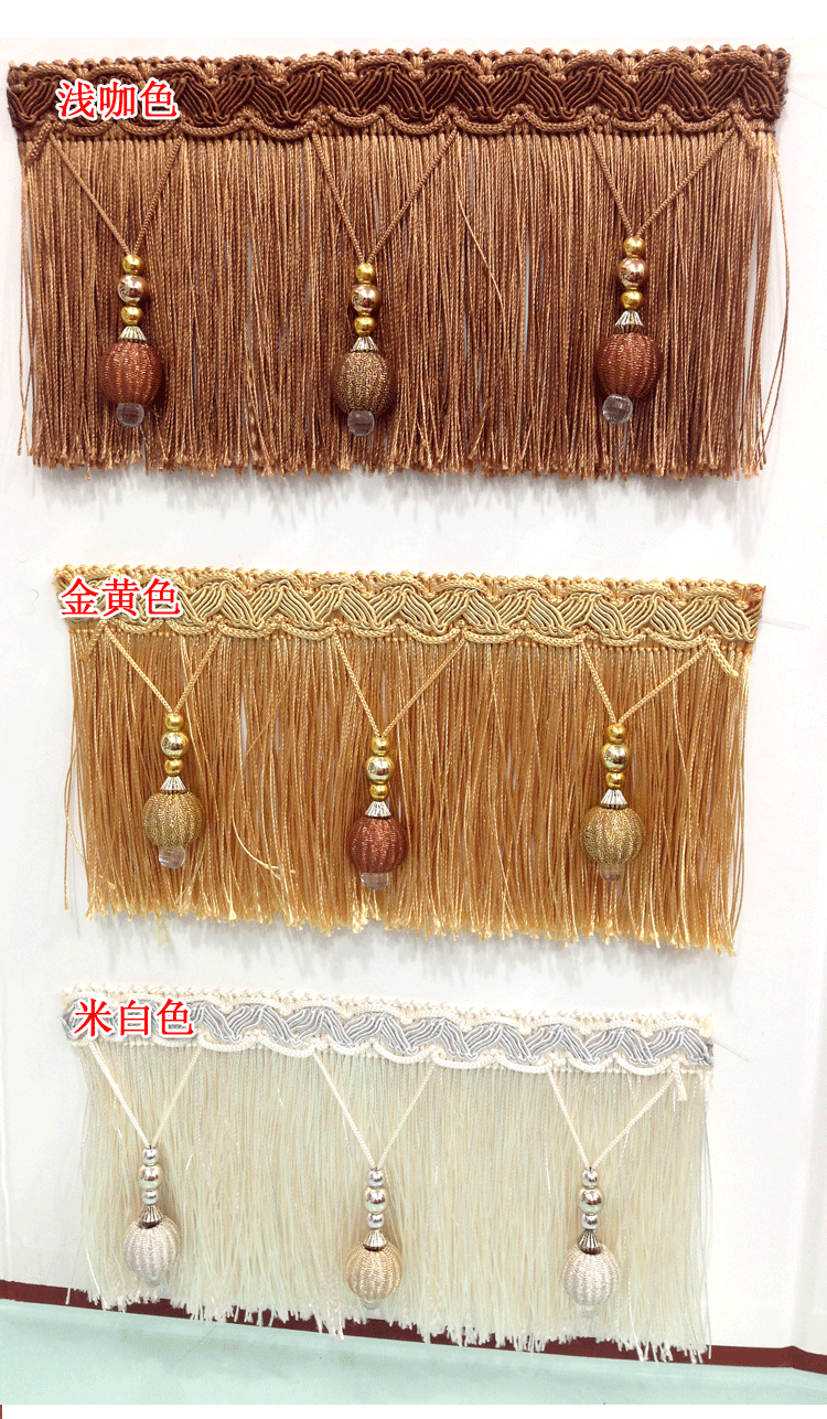 Các rèm cửa phong cách châu Âu ren 10cm túi lụa vàng hạt mới ren rèm phụ kiện để được xếp hạng tua phụ kiện trang trí quần áo - Phụ kiện rèm cửa thanh treo rèm cửa 2 lớp