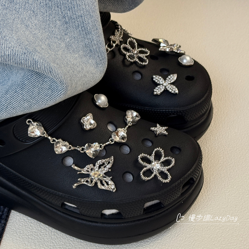 Liquid Butterfly~High-End Shiny Shoe Buckle Accessories for Crocs, Detachable Shoe Charms