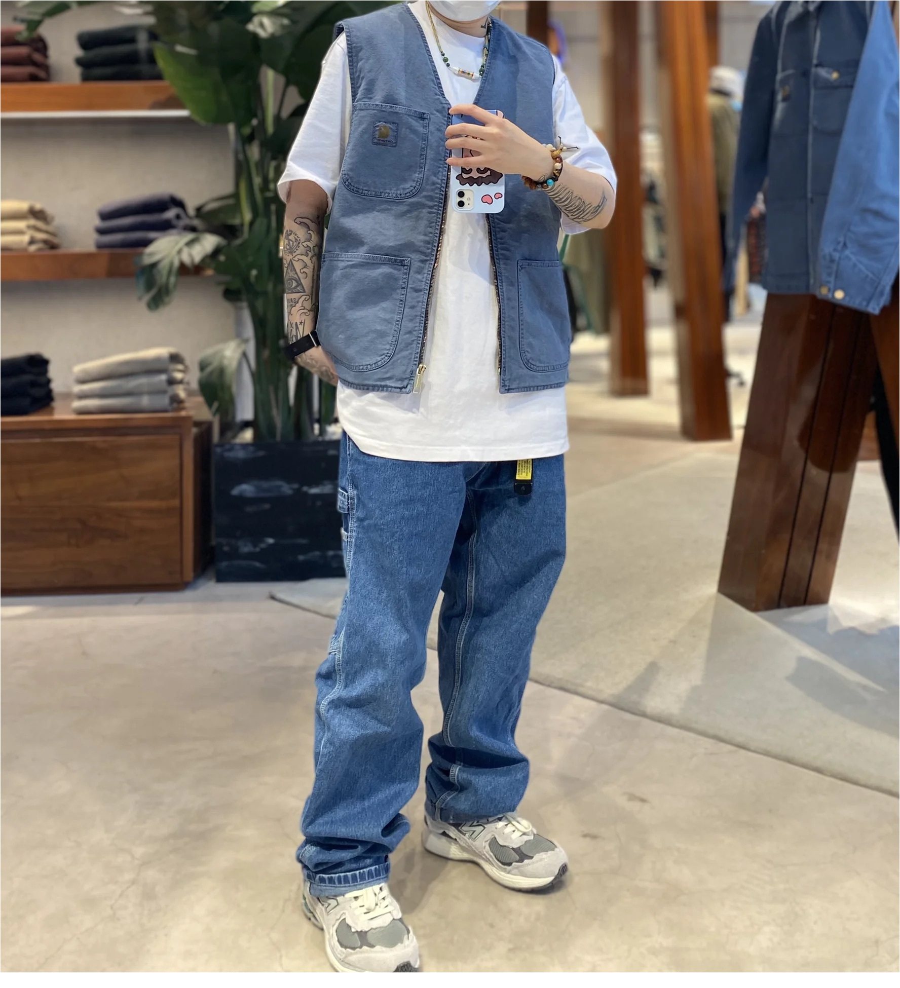 Жилеты carhartt wip arbor vest 卡哈男女水洗做旧工装马甲多口袋背心