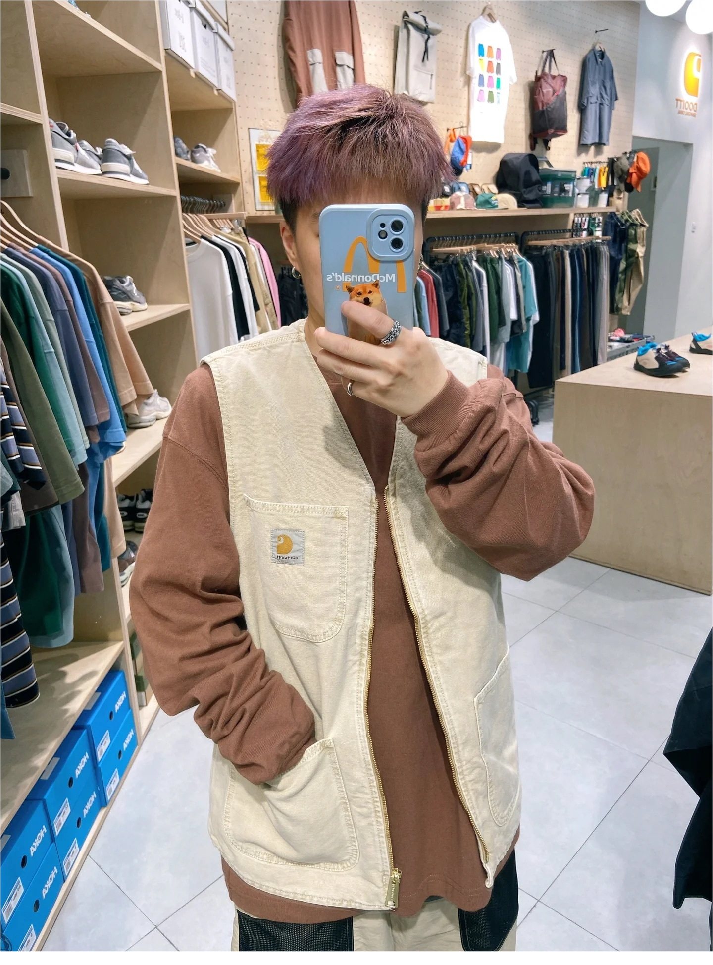 Жилеты carhartt wip arbor vest 卡哈男女水洗做旧工装马甲多口袋背心
