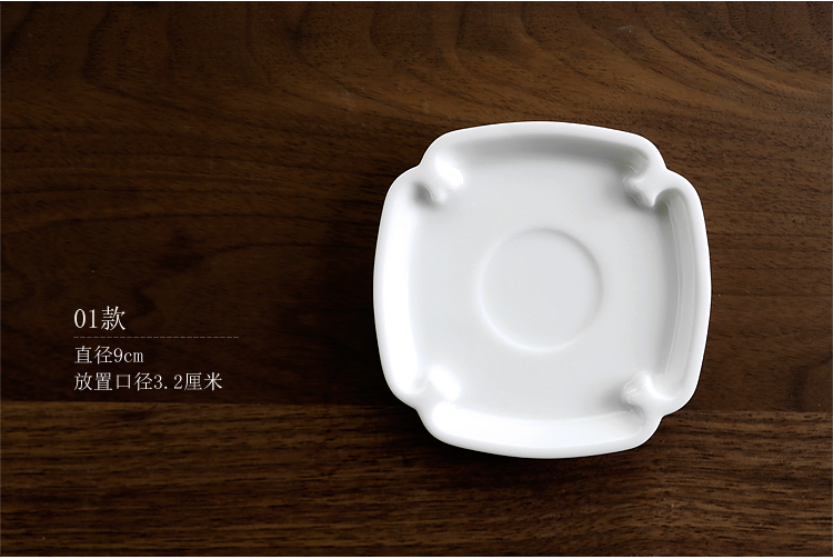Giới thiệu về cuộc sống về bạn Coaster gốm sứ phong cách Nhật Bản Sản phẩm gốm giữ cốc trà trắng Kung Fu bộ tách trà cách nhiệt bộ ấm trà đạo