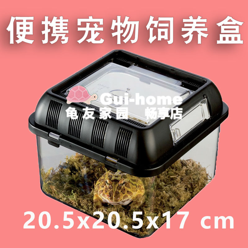 Turtle tank reptile feeding box Spider box Pet lizard Beetle Snail Palace guard horned frog Silkworm reptile feeding box
