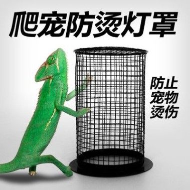 Climbing pet protective net Reptile tortoise feeding box Ceramic lamp Heating lamp Anti-scalding net cover protective lampshade Ceramic lamp