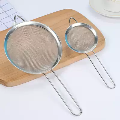 Stainless steel flour sieve juice soy milk filter screen oil residue fishing slag oil grid foam spoon Bird's Nest colander