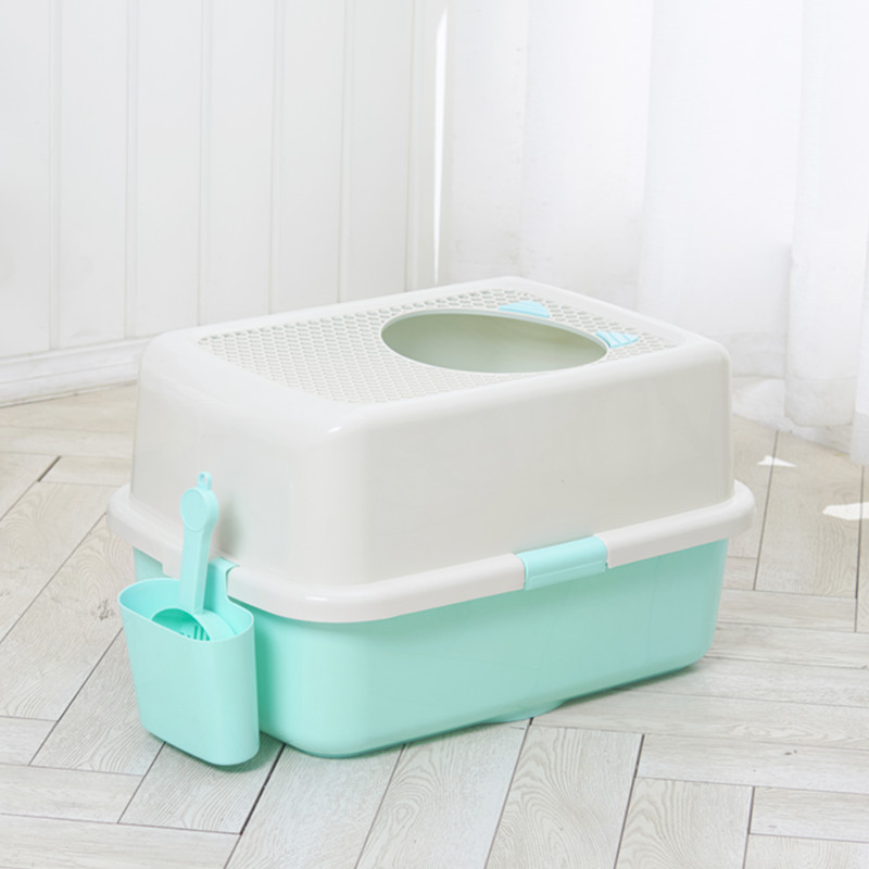 Lớn xả rác xả rác hộp đầu vào định dạng net một lớp nhà vệ sinh mèo nửa kín nửa lớn khử mùi lớn - Cat / Dog Beauty & Cleaning Supplies Bóng giặt nhím trắng Kikkerland.