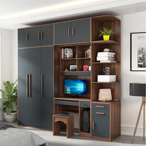 Wardrobe Strap With Desk Integrated Modern Minima Bedroom Home Computer Desk Economy Style Closet Small Family