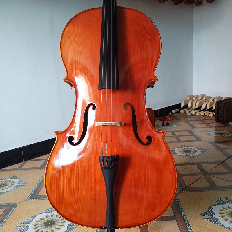 Xingyue full handmade natural tiger pattern adult cello beginners practice children's cello tone has been debugged