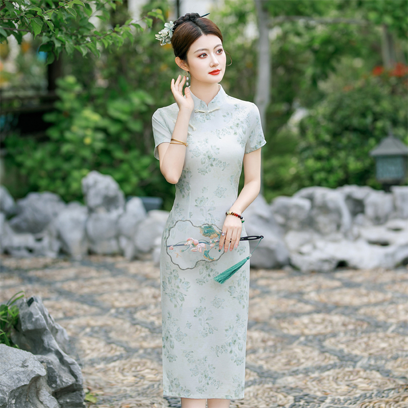 Green College Entrance Exam Dress 2025 Summer New Vintage Chinese Style Elegant High-End Everyday Wear Dress Green College Entrance Exam Dress 2025 Summer New Vintage Chinese Style Elegant High-End Everyday Wear Dress