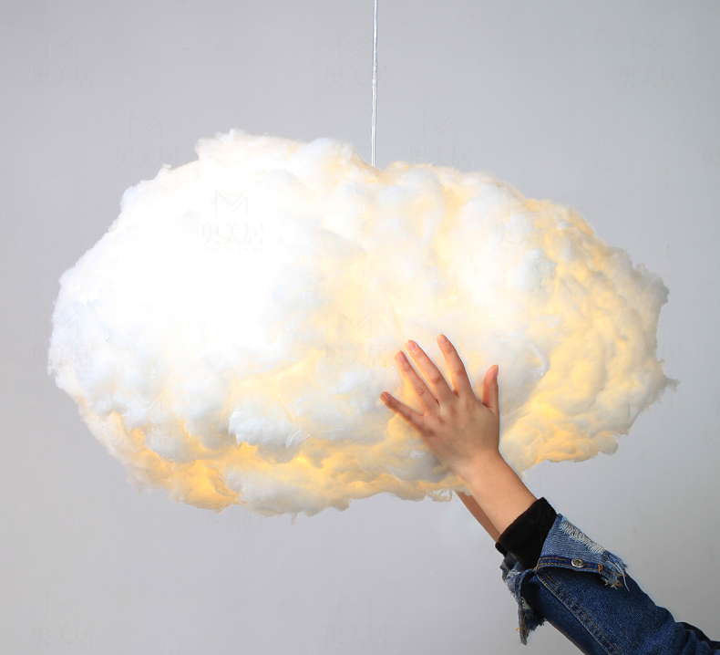 Cloud Lamp Cotton White Cloud Children's Kindergarten Window Milk Tea Clothing Decoration Lamp Restaurant Chandelier Commercial Cloud Lamp