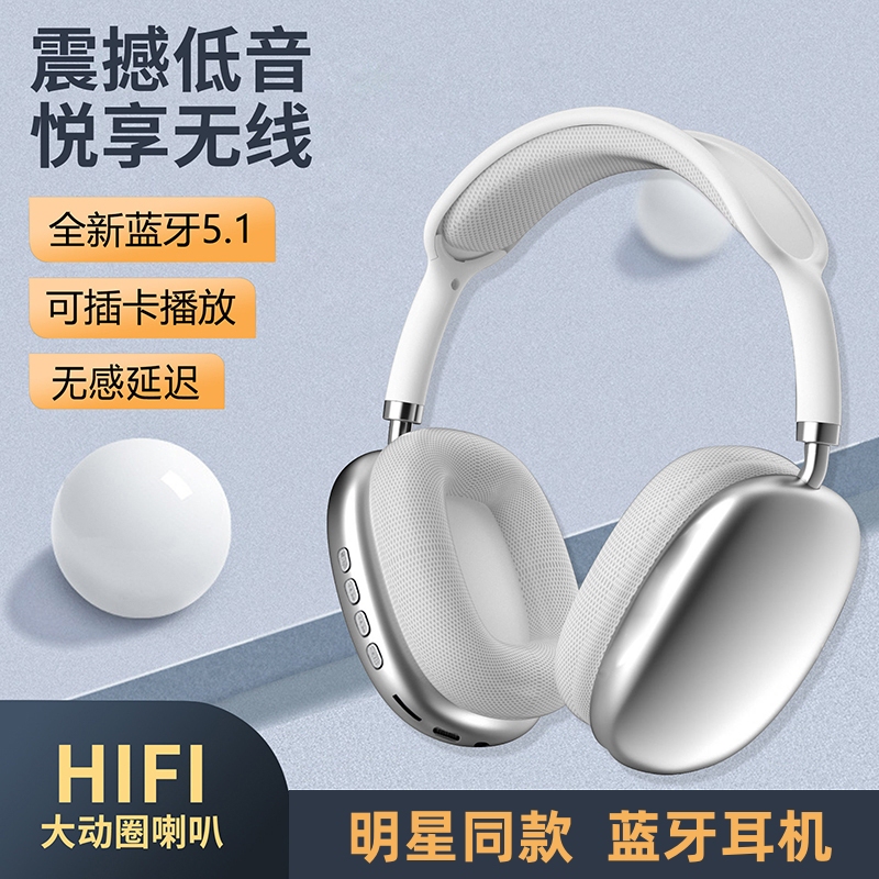 Head-Mounted Bluetooth Headphones, Universal for Apple and Android, Wireless Noise Reduction, Suitable for Students Attending Online Classes and Listening to Music, Same Model as Popular Influencers
