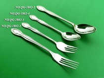 Stainless steel knife and fork spoon steak knife Spoon soup fruit fork coffee soup European Western tableware