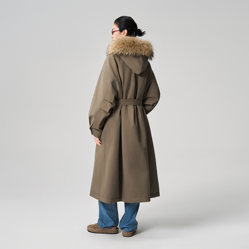 Sis Marti Sun Never Sets/High-Count Cotton Goose down Lining Fur Collar Parka Winter Coat