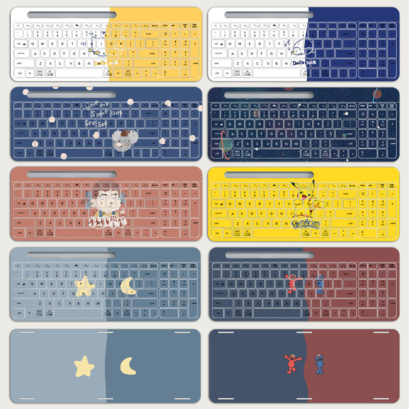 Logitech Logitech K580 keyboard decorative film wireless Bluetooth keyboard protective film custom minimalist cartoon