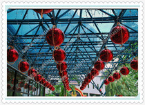 Plastic sphere decorated led lamp with landscape decoration 4S Shop showroom lobby Pendant Shopping Street Mall Arrangement