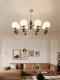 American Retro Living Room Solid Wood Magic Bean Chandelier 2025 New French Mid-Century Style Bedroom Dining Room Lighting Casagd