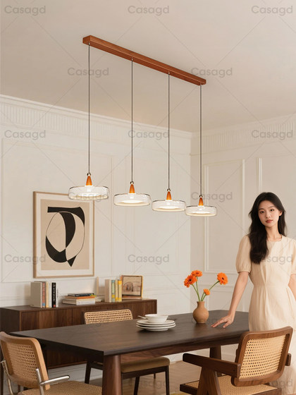 Casa French Mid-Century Style Glass Dining Room Chandelier 2026 New Cream Style Full Spectrum Multi-Head Bar Table Lamp