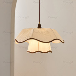 French-Style Vintage Fabric Bedroom Chandelier with a Tutu Skirt Design, Wavy Skirt Hem Design for Guesthouses and Restaurants, Casagd