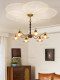 French-Style Vintage Living Room Chandelier, Bedroom Light and Shadow Atmosphere Lamp, American Retro Petal Dining Room Projection Lamp Casagd